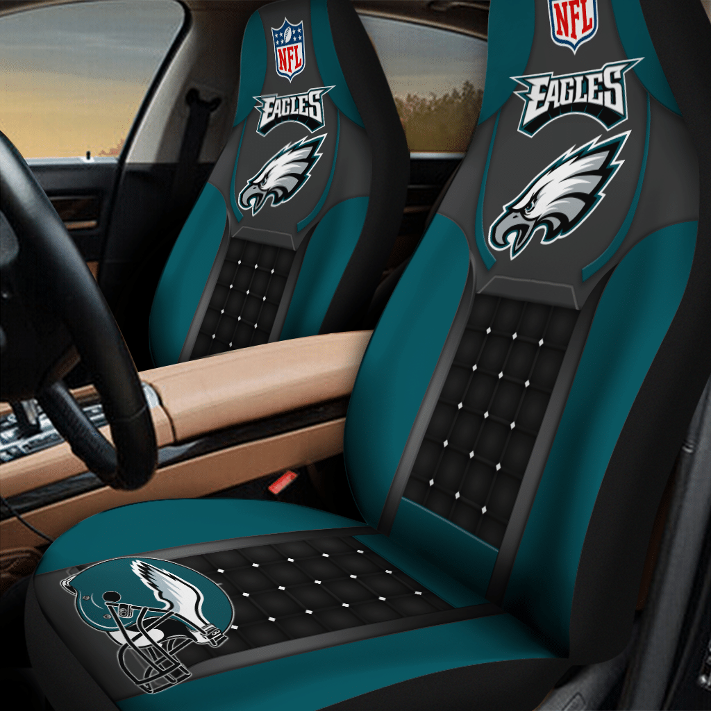 HOT NFL Team Philadelphia Eagles Blues 3D Seat Car Cover1