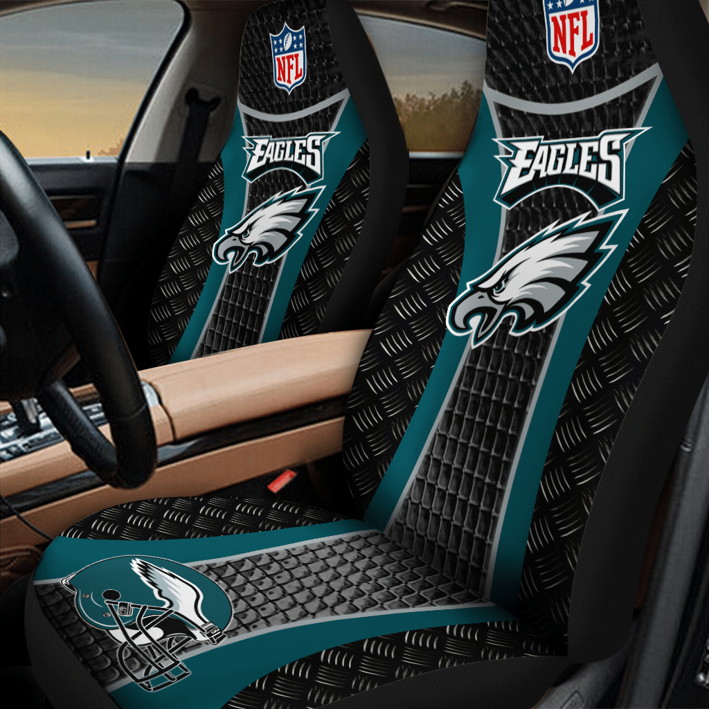 HOT NFL Team Philadelphia Eagles Blue 3D Seat Car Cover1