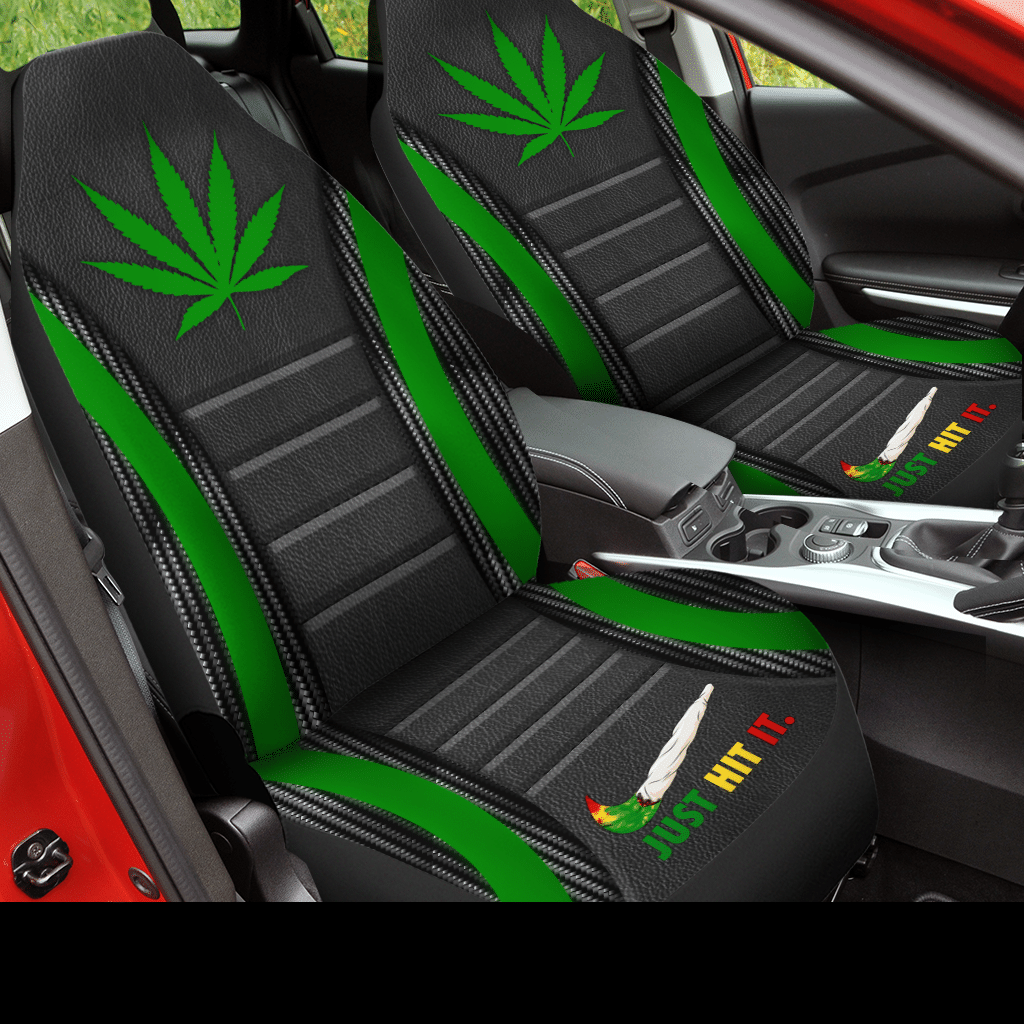 HOT Cannabis Just Hit It 3D Seat Car Cover2