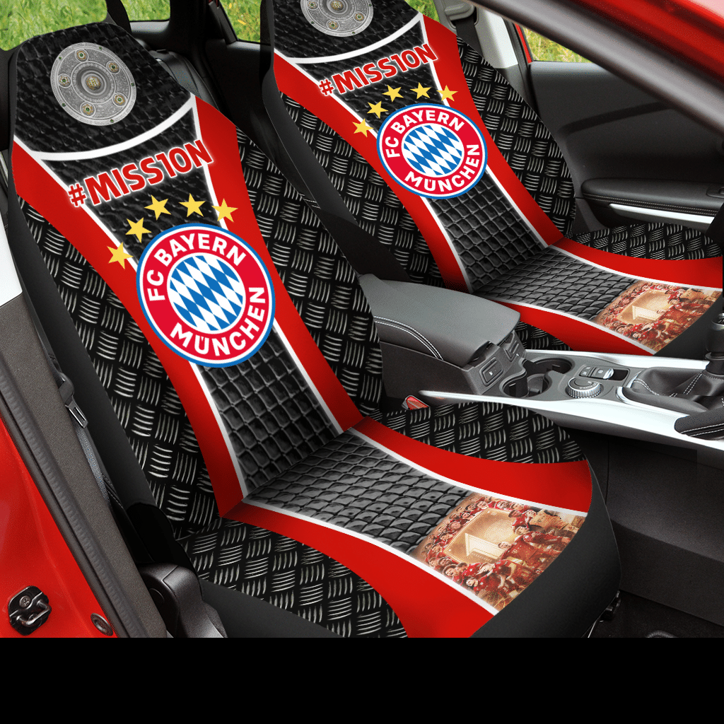 HOT Mission Fc Bayern Munchen Red-Black 3D Seat Car Cover2