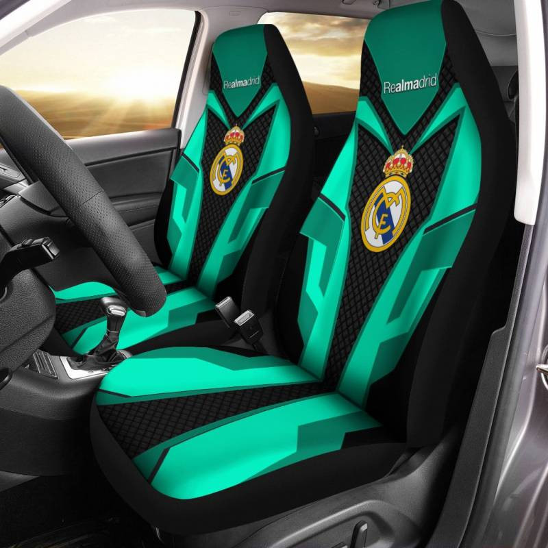 HOT Real Madrid Green 3D Seat Car Cover1