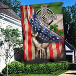 Irish American Flag - Garden Flag - Double Sided House Flag - Indoor Outdoor Decor