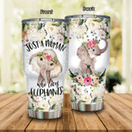Just A Woman Who Love Elephants Stainless Steel Tumbler Cup 20 oz - Travel Mug - Colorful-Tumbler Cup 20oz