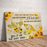 Bestieship I'll Love You Till The Cows Come Home Canvas Wall Art-10x8in