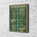 Bestieship The Laws Of Cycling Canvas Wall Art-8x10in