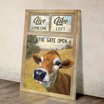 Bestieship Live Like Someone Left The Gate Open Cow Cattle Canvas Wall Art-8x10in