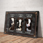 Bestieship Cow It's Not A Phase It's My Life Canvas Wall Art-10x8in