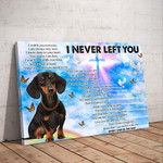 Bestieship Dachshund In Heaven. I Never Left You. Dog Mom Canvas Wall Art-10x8in