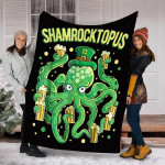 Shamrocktopus Beer Octopus St Patricks Day Gift Fleece Blanket