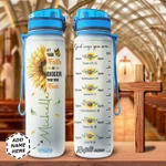 Personalized Faith Sunflower You Are BGMZ0104029Z Water Tracker Bottle-32 Oz