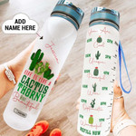 Cactus Personalized HLV2708014 Water Tracker Bottle-32 oz