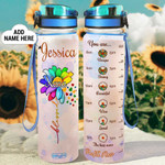 Personalized Sunflower Blessed Nana TTZZ1404004Z Water Tracker Bottle-32 Oz
