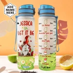 Personalized Daisy Gnome Let It Be HLZZ1604006Z Water Tracker Bottle-32 Oz