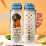 Black Woman KD4 THA1812010 Water Tracker Bottle-32 Oz