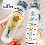 World Sunflower Personalized HLV2608035 Water Tracker Bottle-32 oz