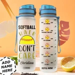 Softball Personalized MDA3108008 Water Tracker Bottle-32 oz