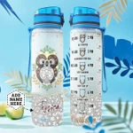 Personalized Owl Jewelry Style TTZZ0204004Z Water Tracker Bottle-32 Oz