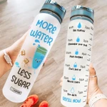 Diabetes Less Sugar DKY1706004 Water Tracker Bottle-32 oz