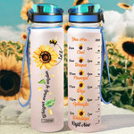 Bee Sunflower HLV2808001 Water Tracker Bottle-32 oz