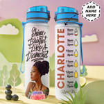 Black Women Personalized HTR0809005 Water Tracker Bottle-32 oz