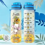 Elephant Faith Hope Love Personalized NNRZ1504002Z Water Tracker Bottle-32 Oz