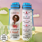 Black Women Nurse Personalized HHA0109007 Water Tracker Bottle-32 oz