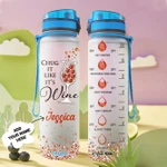 Personalized Wine Chug It Jewelry Style BGMZ0204009Z Water Tracker Bottle-32 Oz