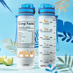 Corgi Facts HHA1007009 Water Tracker Bottle-32 oz