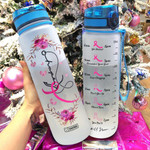 Hope Breast Cancer Awareness HHA1606015 Water Tracker Bottle-32 oz