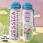 Dragonfly Petunia Personalized HLV1409012 Water Tracker Bottle-32 Oz
