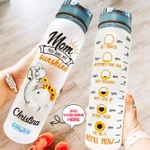 Personalized Mom You Are My Sunshine KD2 ABAB1404008Z Water Tracker Bottle-32 Oz