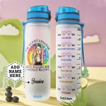 Personalized Hippie Girl HLAB0904001Z Water Tracker Bottle-32 Oz