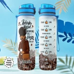 Black Women Coffee Personalized NNRZ1204002Z Water Tracker Bottle-32 Oz