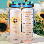 Faith Sunflower HLV2508015 Water Tracker Bottle-32 oz