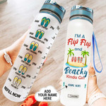 Flip Flops Beachy Personalized HLW0408031 Water Tracker Bottle-32 oz