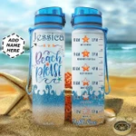 Personalized Beach Lover TTZZ1504003Z Water Tracker Bottle-32 Oz