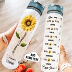 Sunflower Challenges Personalized THZ2708005 Water Tracker Bottle-32 oz
