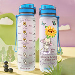 Elephant Sunflower HLV1109003 Water Tracker Bottle-32 Oz