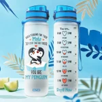 Penguin Couple KD4 THA2312020 Water Tracker Bottle-32 Oz