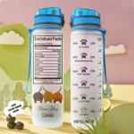 Dachshund Fact Personalized HHA0907002 Water Tracker Bottle-32 oz