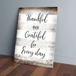 Thankful & Grateful For Everyday Wood Christian Canvas-8x10in