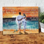 When I Say I Love You More Couple And Turtle Canvas-10x8in