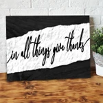 In All Good Things Give Thanks Wood Christian Wall Art Canvas-10x8in