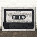 The Stone Roses Waterfall Music Script Cassette Tape Song Lyric Art Print