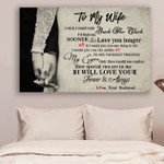 Family Canvas and Poster Husband to Wife I wish I could turn wall decor visual art
