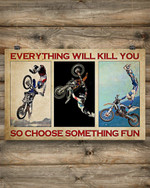 Motorcycle - Choose Something Fun Horizontal Canvas And Poster | Wall Decor Visual Art