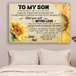 Sunflower Canvas and Poster Dad Son never lose wall decor visual art