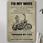 You are my sunshine biker poster Gift for wife