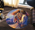 3d Couple Dancing 327 Round Rug Home Decor