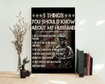 5 Things you should know about my Husband - Matte Canvas (1.25")